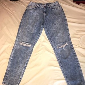 Acid-Wash Boyfriend Jeans